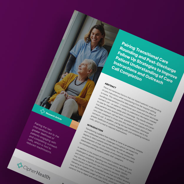 Pairing Transitional Care Rounding Ra