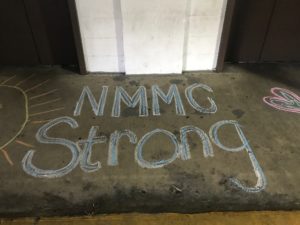 nurses salute in chalk 