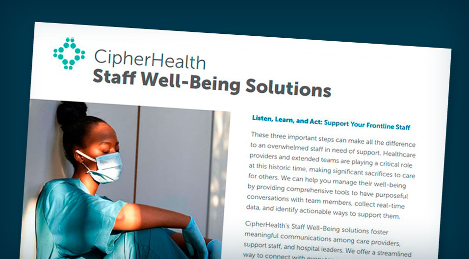 CipherHealth Staff Well-Being Solutions